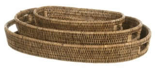 rattan tray oval